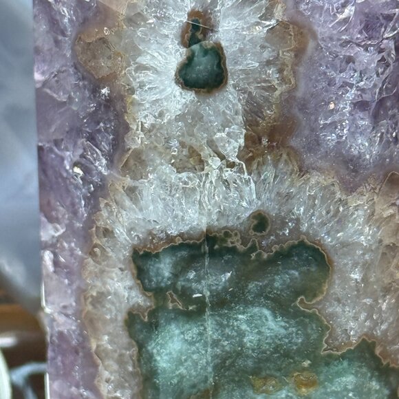 Amethyst Cluster Mini Cut Base Tower Deep Purple Shards Rainbow - Picture 5 of 9